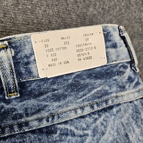 VTG RARE 80s Bon Jour Womens Acid Wash Tapered Mom Jeans Acid Wash 22 USA NWT - Picture 10 of 16